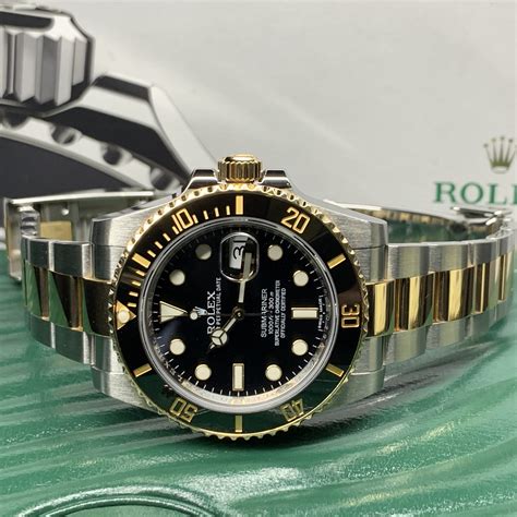 used gold submariner rolex|rolex submariner gold steel price.